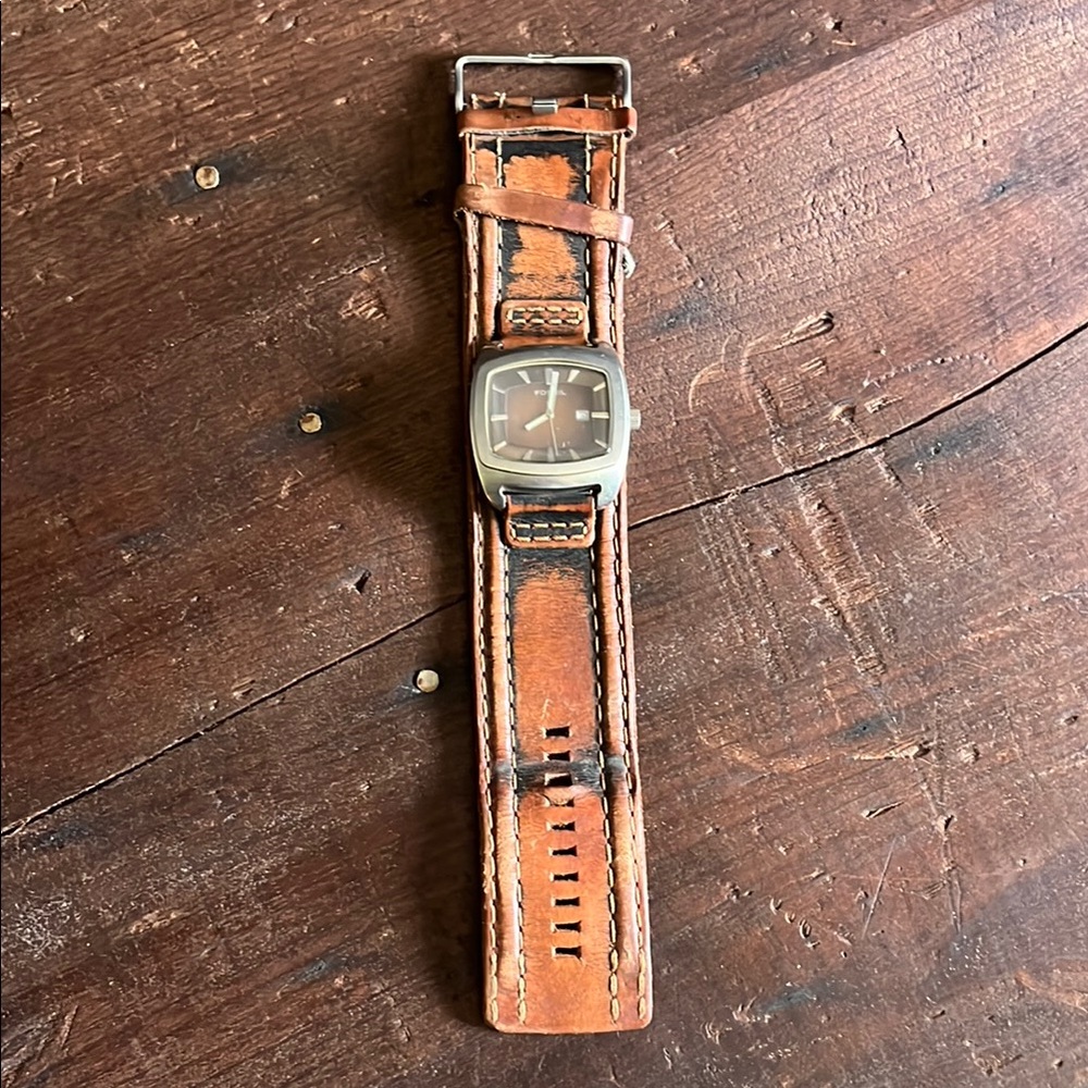 Brown Leather men’s fossil watch